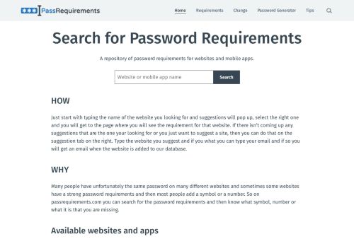 passrequirements.com